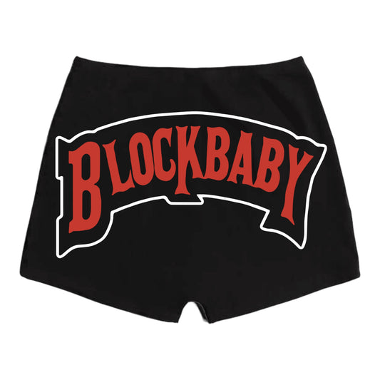 Red & White BlockBaby Shorts