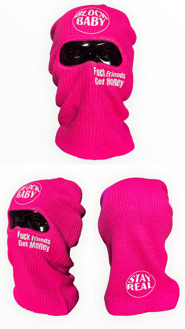 BlockBaby/Fuck Friends Get Money Ski Mask – BottomBoyzApparel